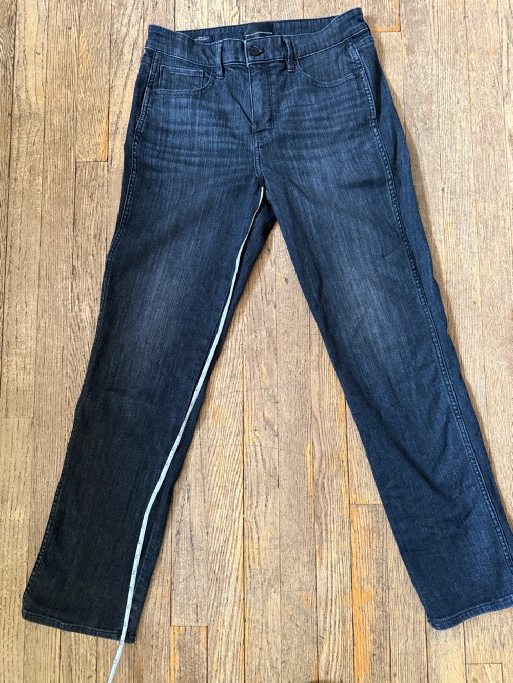 White House Black Size 6 Market Dark Wash High Rise Straight Leg Denim Jeans - Picture 9 of 9